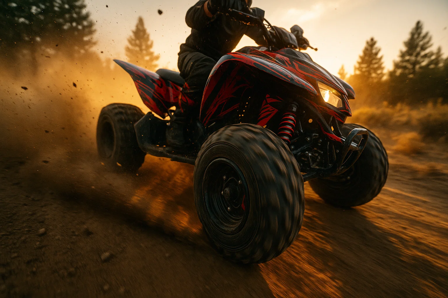 Quad en mouvement